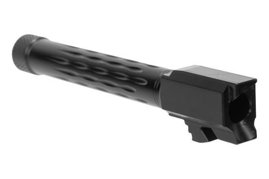 Faxon Flame Fluted 9mm Threaded Barrel Fits GLOCK 17 Gen 5 is made of 416R stainless steel.